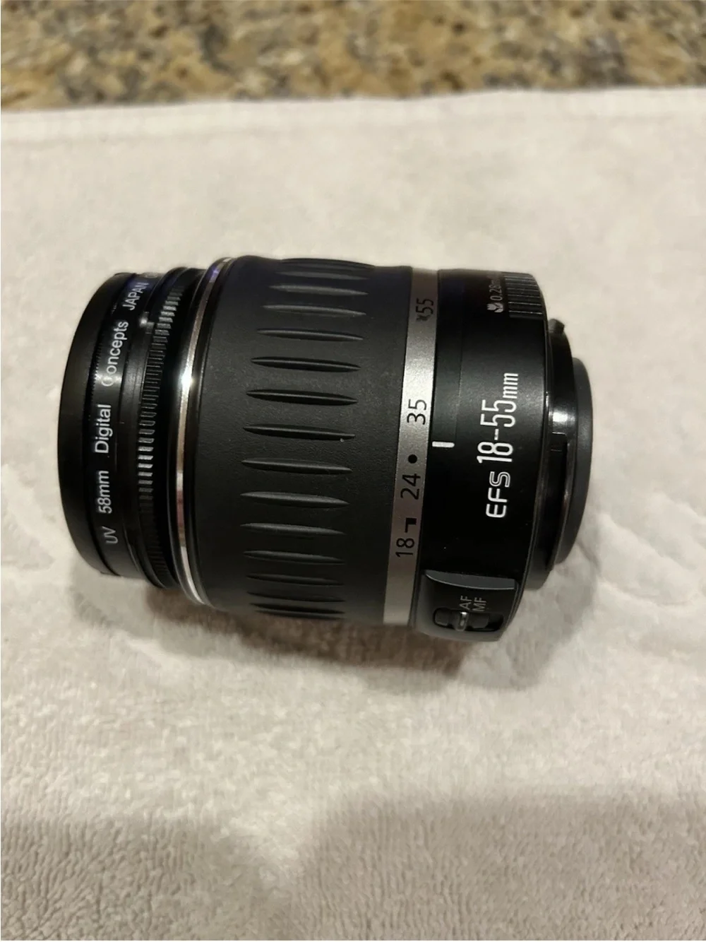 Canon 18-55mm Black Standard Zoom Lens (Black, Silver Accents)